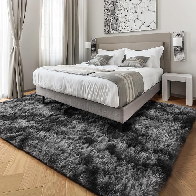 Abstract Shaggy Area Rug 6x9 Feet, Plush Fluffy Rugs - Image 4