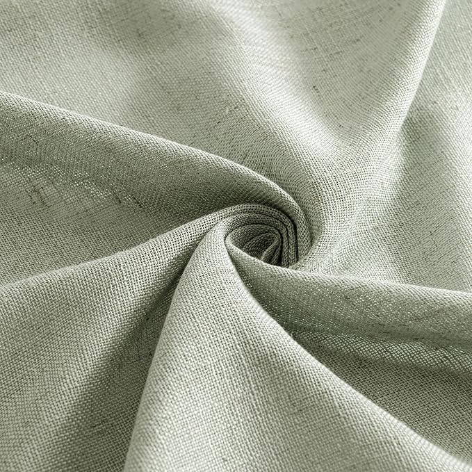 MIULEE Sage Linen Curtains 52x108 Inch - Image 8