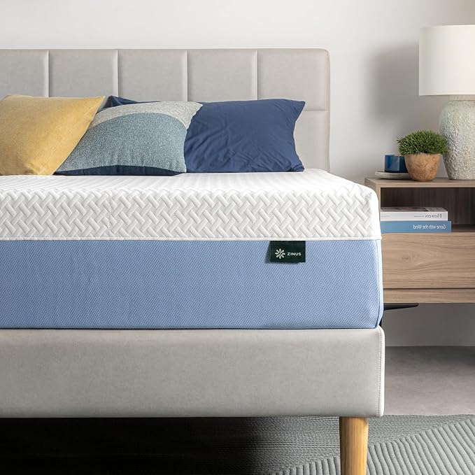ZINUS 12 Inch Full Cooling Essential Memory Foam Mattress [NewVersion], Fiberglass Free, Medium Feel, Breathable Cooling Layers, Certified Safe Materials