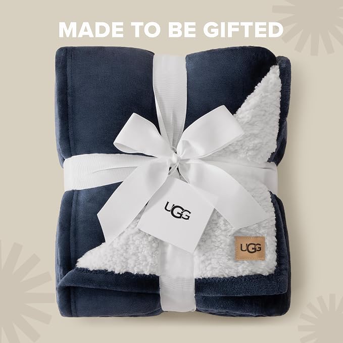 UGG Nita Twin Blanket, Reversible Plush Fleece, UGG Fluff Plush Face, Smooth - Image 3