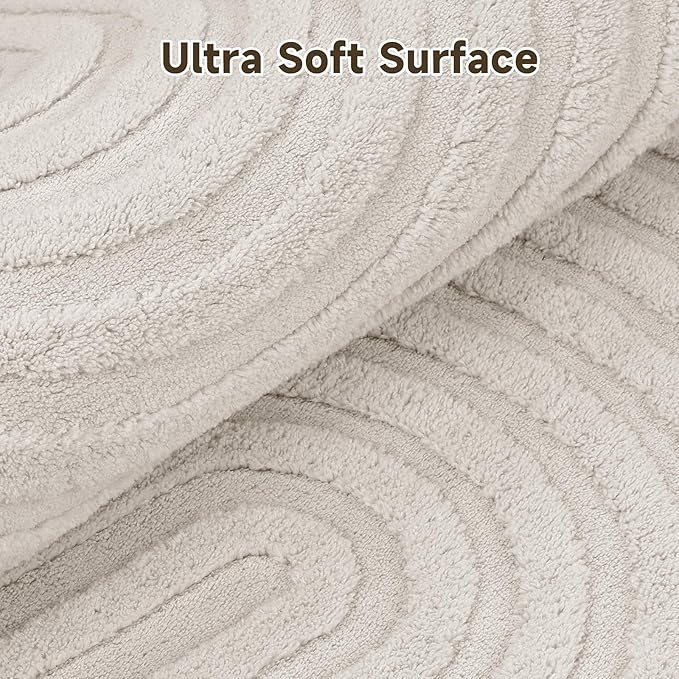 Pauwer 6ft Area Rugs for Living Room, Modern Non Slip Washable Rug, Soft Fluffy - Image 3