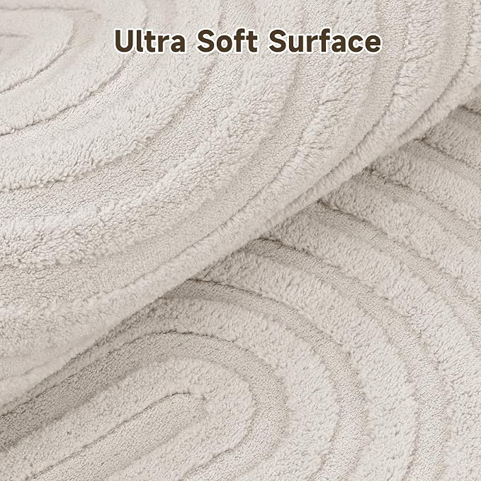 Pauwer 3x8 Area Rugs for Living Room, Modern Non Slip Washable Rug, Soft Fluffy - Image 3