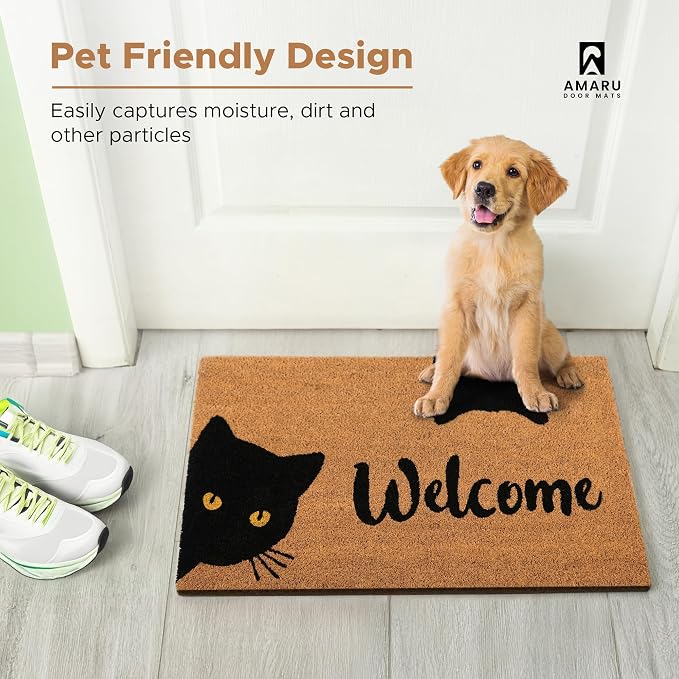 Coir Welcome Mat, Welcome Cats, 24 x 36 in | 100% Natural Coir, Anti-Shedding - Image 7