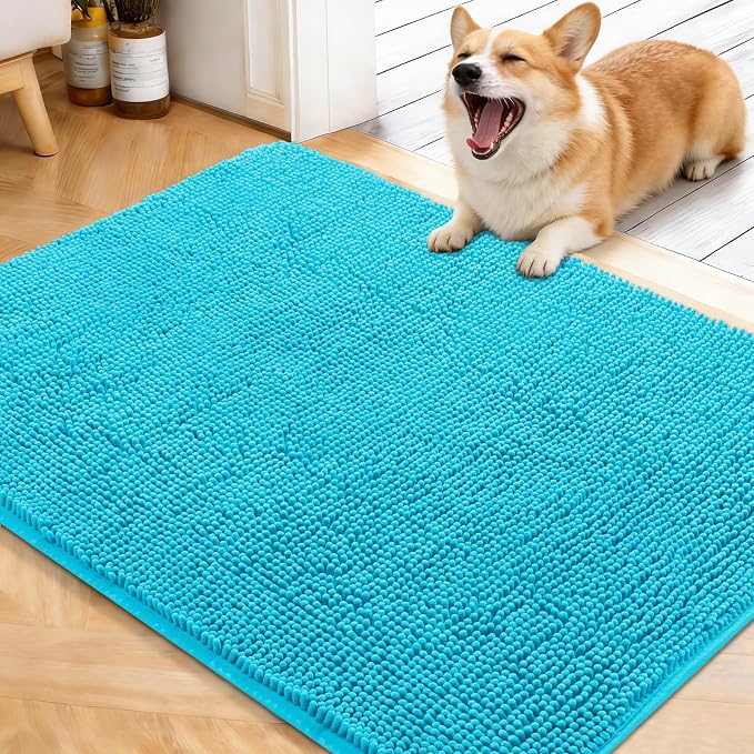OLANLY Dog Door Mat for Muddy Paws 40x32, Super Absorbent Chenille Mud Mat | by OLANLY