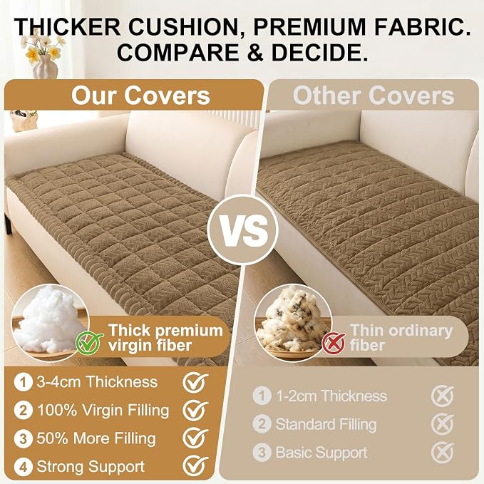 Smiry Couch Cover for Dogs, Non Slip Fuzzy Pet Sofa Covers Washable | Sofa - Image 5