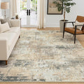 Rugflix 5x7 Area Rugs for Living Room, Washable Gold Beige Grey Large Rug | by RugflixAreaRugs