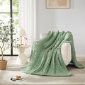 L'AGRATY Chunky Knit Throw Blanket by LAGRATY