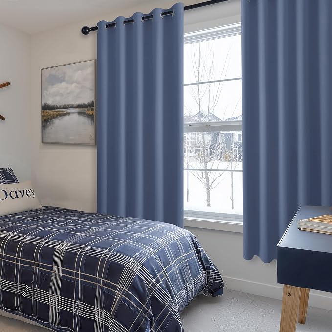 Blackout Curtains for Bedroom, 60 x 63 Inches Length, Window Curtains, Living - Image 6