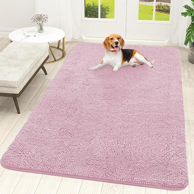 OLANLY Dog Door Mat for Muddy Paws 70x46, Super Absorbent Chenille Mud Mat | by OLANLY