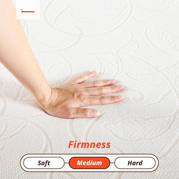 PrimaSleep Full Mattress, 7 Inch Deluxe Gel Memory Foam Mattress, Gel Infused for Comfort and Pressure Relief, CertiPUR-US Certified, Bed-in-a-Box, Medium Firm, Full Size