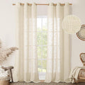 Beige Linen Curtains for Living Room 84 Inch Length 2 Panels Set | Linen by LAMIT