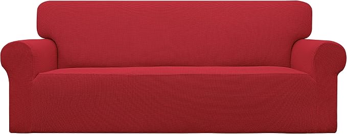 Easy-Going Stretch Oversized Sofa Couch Slipcover Washable Christmas Red | by Easy-Going