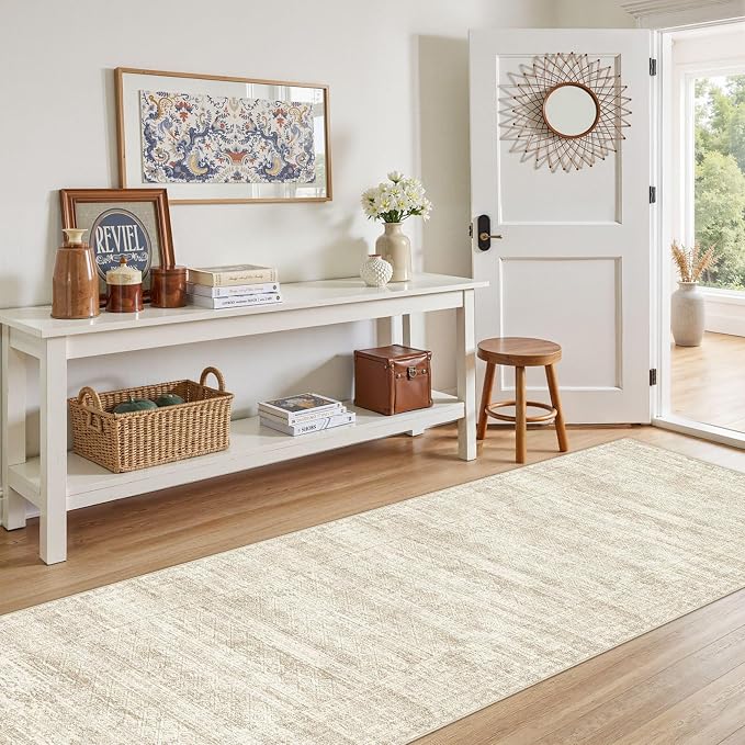 UERMEI 2x6 Washable Runner Rug for Hallway, Non Slip Low Pile Kitchen Carpet - Image 3