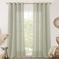 96 Inch Long Sheer Linen Curtains by LAMIT