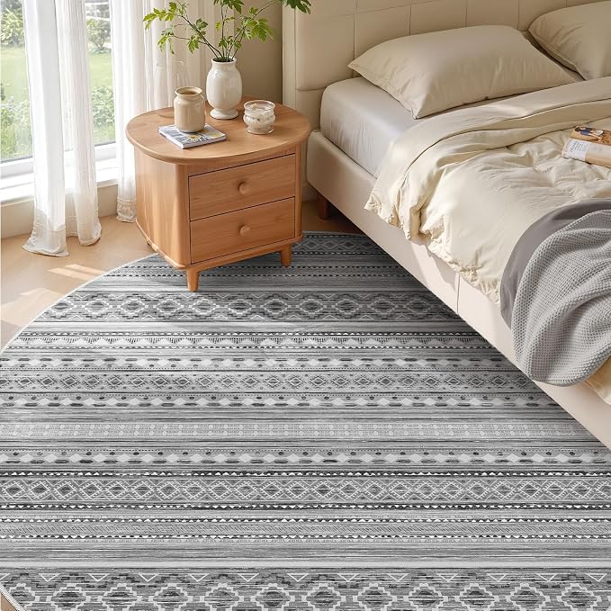 cotiled 8x8 Round Rug 8ft Circle Living Room Boho Area Rugs | Solve Modern - Image 7