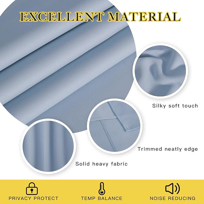 NICETOWN Blackout Curtains 84 Inch Length, Thermal Insulated Curtains - Image 2