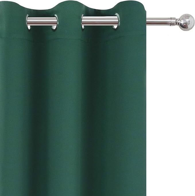 Dark Green Bedroom Blackout Curtains/38 x 54 Inch Long/Set of 2 Curtain - Image 7