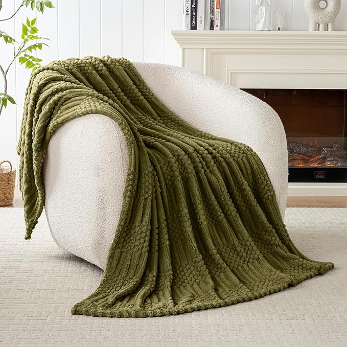 60x80 Inch Green Twin Blanket - Image 6
