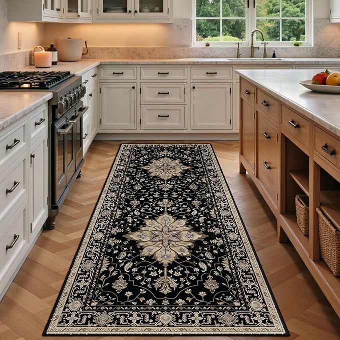 RELEANY Washable Area Rug, Runner 3'x8', Water Repellent, Pet Friendly by RELEANY