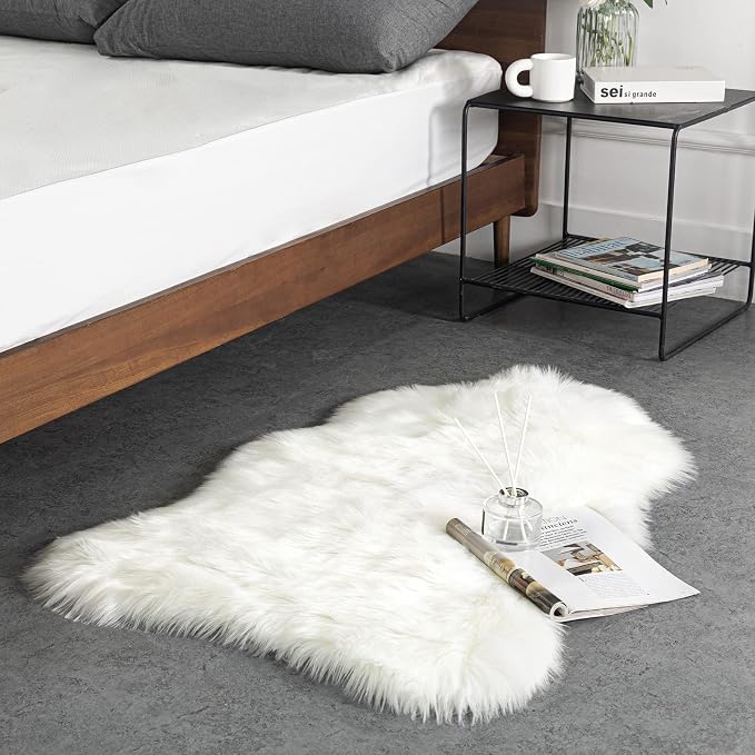 Ashler Faux Fur Rug, 2.3 x 3.3 Ft, Machine Washable | Fluffy Sheepskin Fur - Image 7