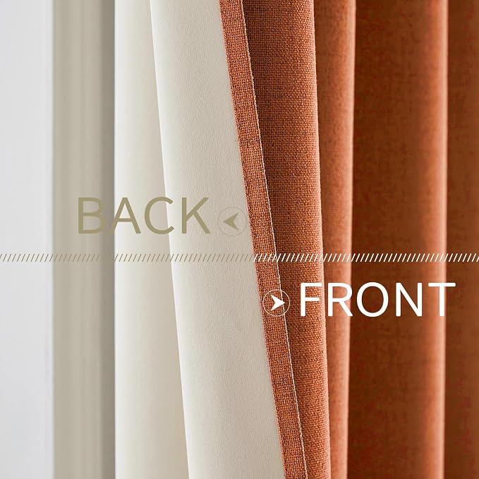 MIULEE 100% Blackout Linen Curtains - Image 6