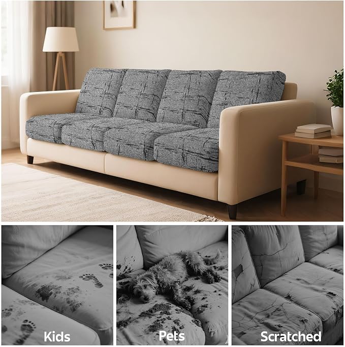 8Pcs Patio Cushion Covers Stretch Outdoor Furniture Protector Slipcovers | - Image 9