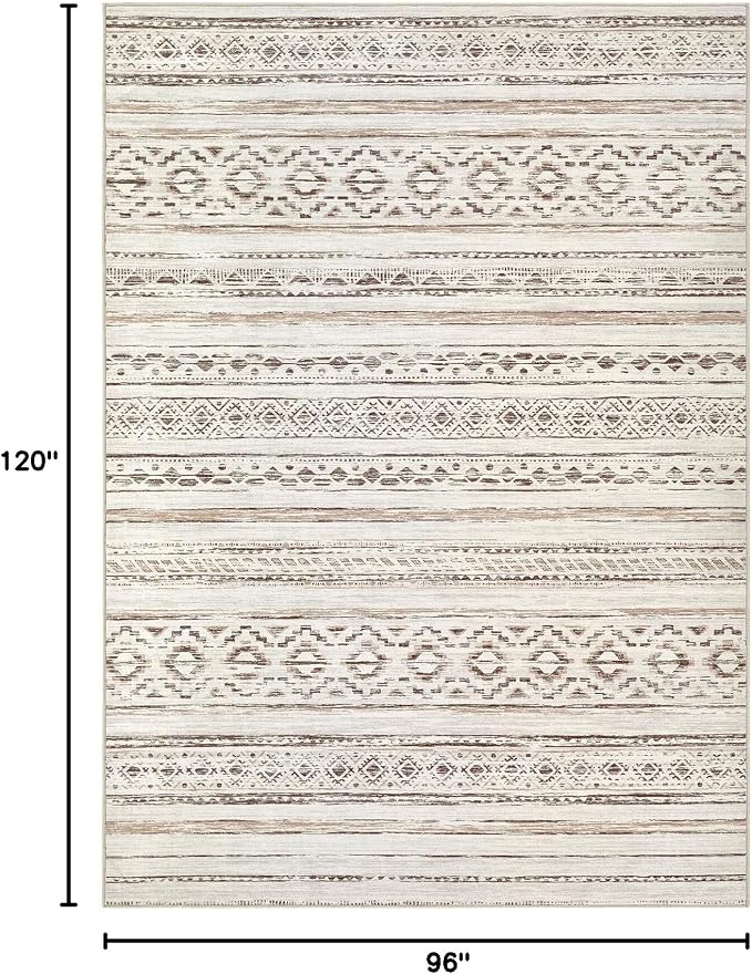 cotiled Boho 8x10 Area Rugs for Living Room: Large Moroccan Washable Rug | - Image 2
