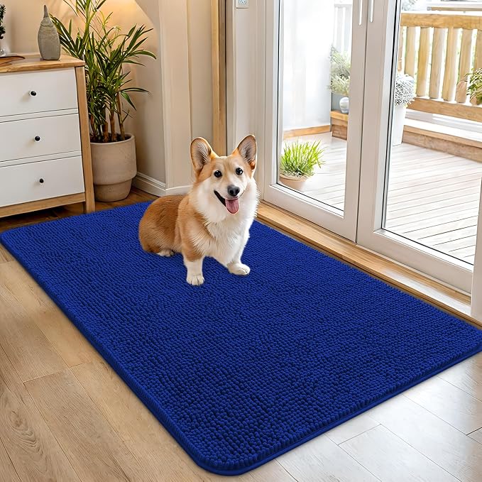 OLANLY Dog Door Mat for Muddy Paws 45x27, Super Absorbent Chenille Mud Mat | by OLANLY