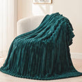 NEWCOSPLAY Fleece Ribbed Cozy Throw Blanket by NEWCOSPLAY