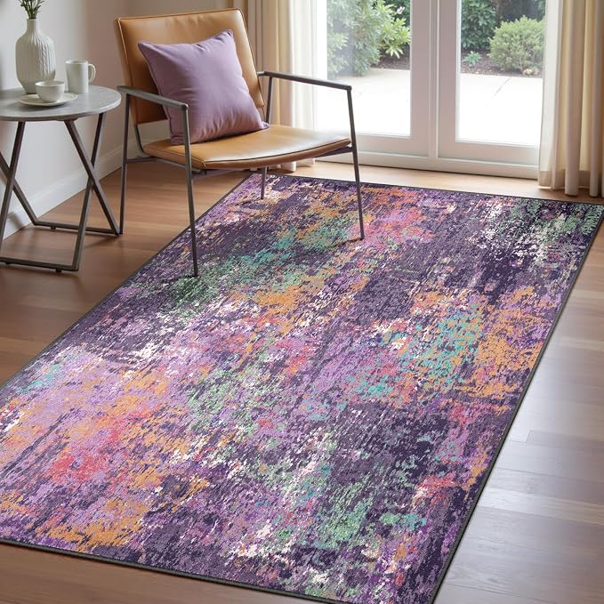 RELEANY Washable 3'x5' Abstract Area Rug by RELEANY