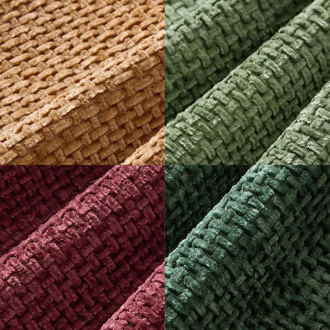 MIULEE Soft Decorative Chenille Pillow Covers Christmas Dark Green 18x18 | Pack - Image 6