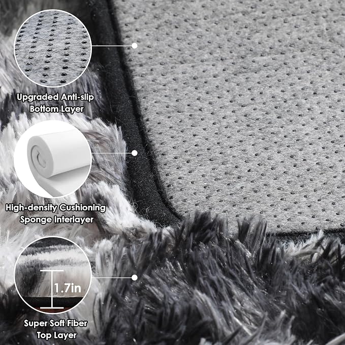 8x10 Area Rugs for Living Room, Soft Plush Thick Shaggy Big Floor Carpet for - Image 3
