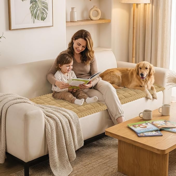 Smiry Couch Cover for Dogs, Non Slip Fuzzy Pet Sofa Covers Washable | Sofa - Image 7