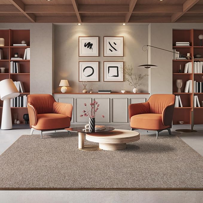 2x8 Runner Rug for Hallway, Long Runner Rugs Non Slip, Matte Brown | Soft - Image 7