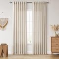Boho Linen Curtains 84 Inches Long by Nanspring