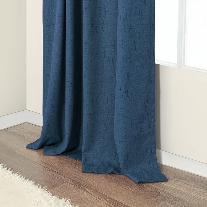 Navy Blue Small Blackout Curtains - Image 8