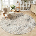 4ft Area Rug for Living Room, Abstract Washable Non-Slip Large Rugs, Dining Room by Lofus
