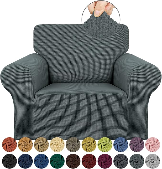 Stretch Chair Sofa Slipcover, Single Couch Cover, Pet Friendly Furniture by KEKUOU