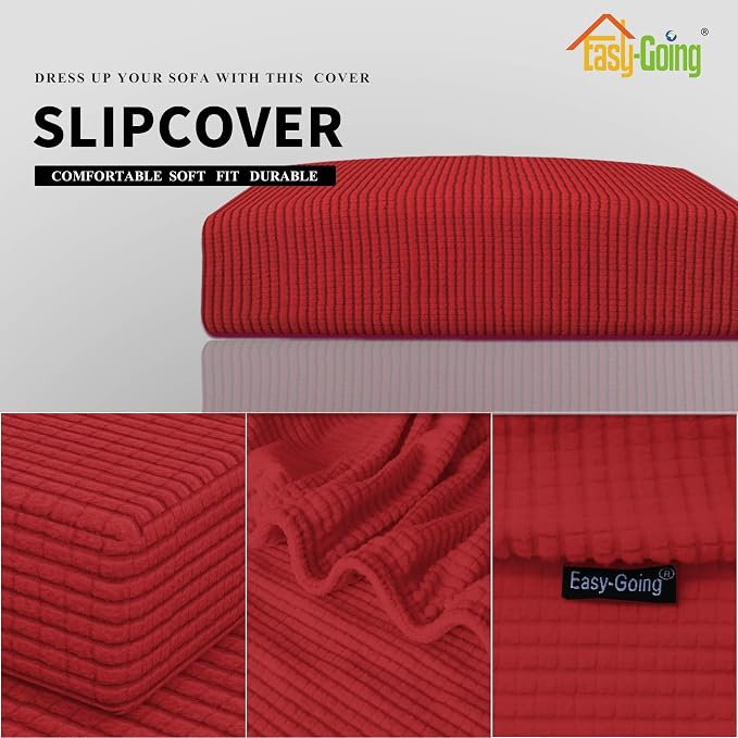 Easy-Going Stretch 1 Piece Chair Couch Cushion Cover - Image 3