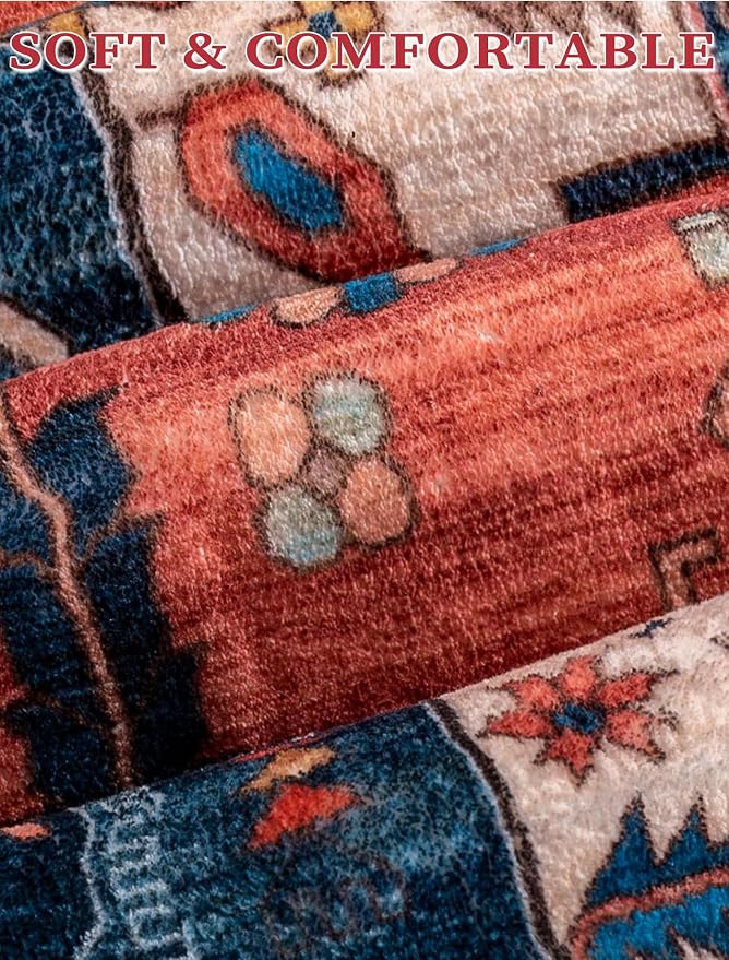 SERISSA 2'6"x16' Washable Non Slip Boho Runner Rug - Image 5