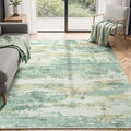 Rugflix 5x7 Area Rugs for Living Room, Washable Light Green Large Rug | Machine by RugflixAreaRugs