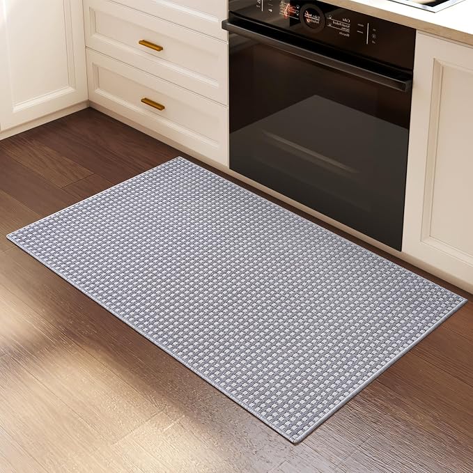 Indoor Front Door Mat Entryway Rug Non Slip Washable Gray 2x3 ft | Front Entry - Image 2
