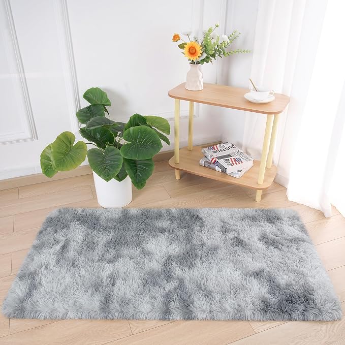 Chicrug Soft Runner Rugs for Bedroom Living Room Plush Fluffy Rug 2x4 | Shag - Image 3