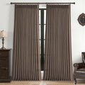 Dark Brown Pleated 90 Inch Bedroom Curtains 2 Panels Set, Memory Shape Pinch by PleatedDrapes