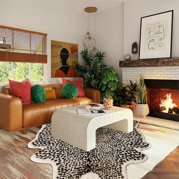 Huichenxing2021FURSTORE Leopard Rug Cheetah Print Rugs - Image 6