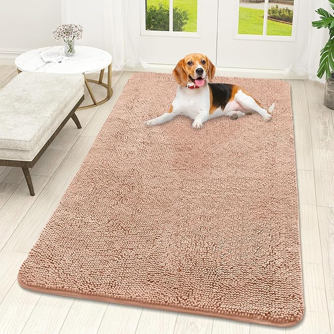 OLANLY Dog Door Mat for Muddy Paws 59x32, Super Absorbent Chenille Mud Mat | by OLANLY