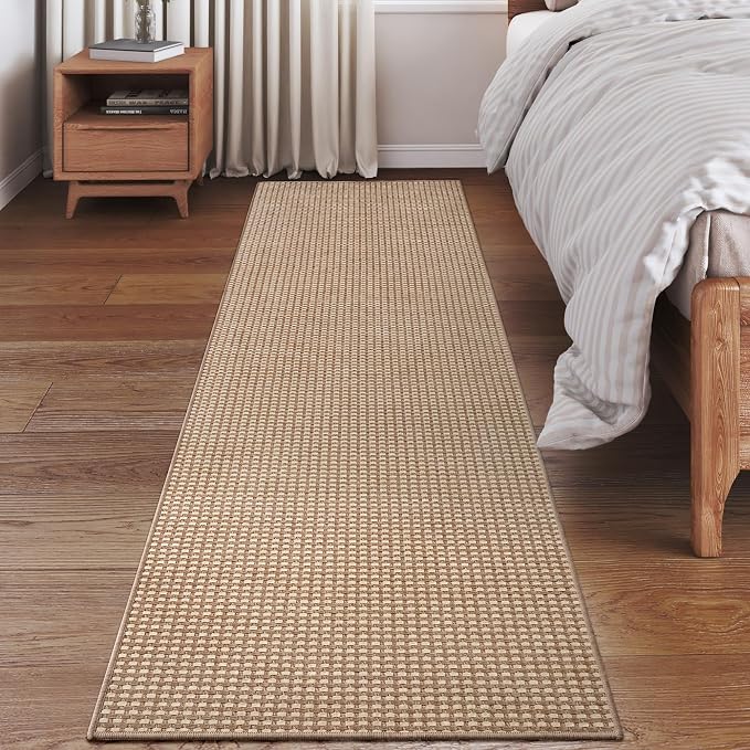 Kitchen Runner Rug Mat Non Slip Hallway Runner Washable Brown 2x6 ft | Boho - Image 8