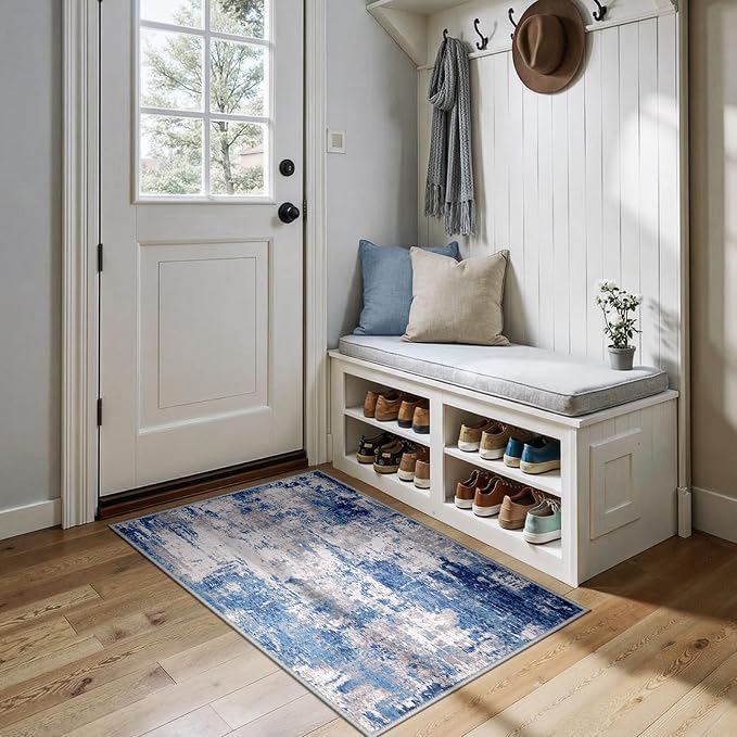 RELEANY Washable 3'x4' Abstract Area Rug by RELEANY
