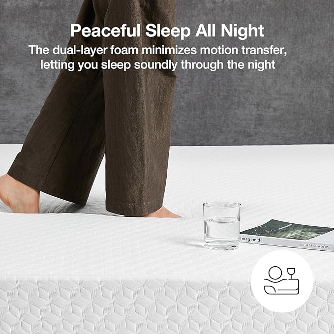 Novilla King Size Mattress, 10 Inch Memory Foam Mattress King for Supportive & Pressure Relief, Removable Washable Cover,CertiPUR-US Certified Mattresses in a Box, Firm