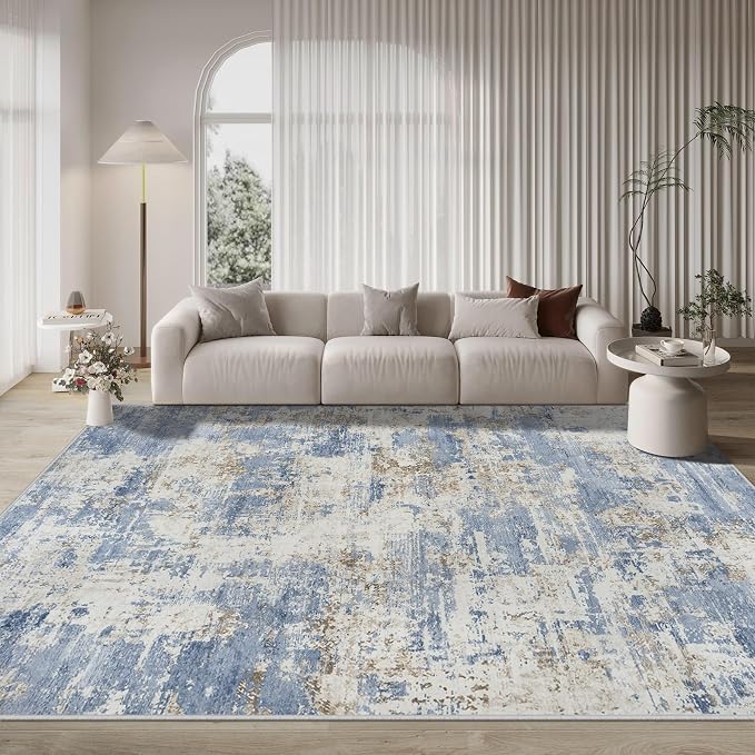 Aelenmu 8x10 Area Rugs for Living Room Bedroom Dining Room Washable Blue | Soft - Image 9